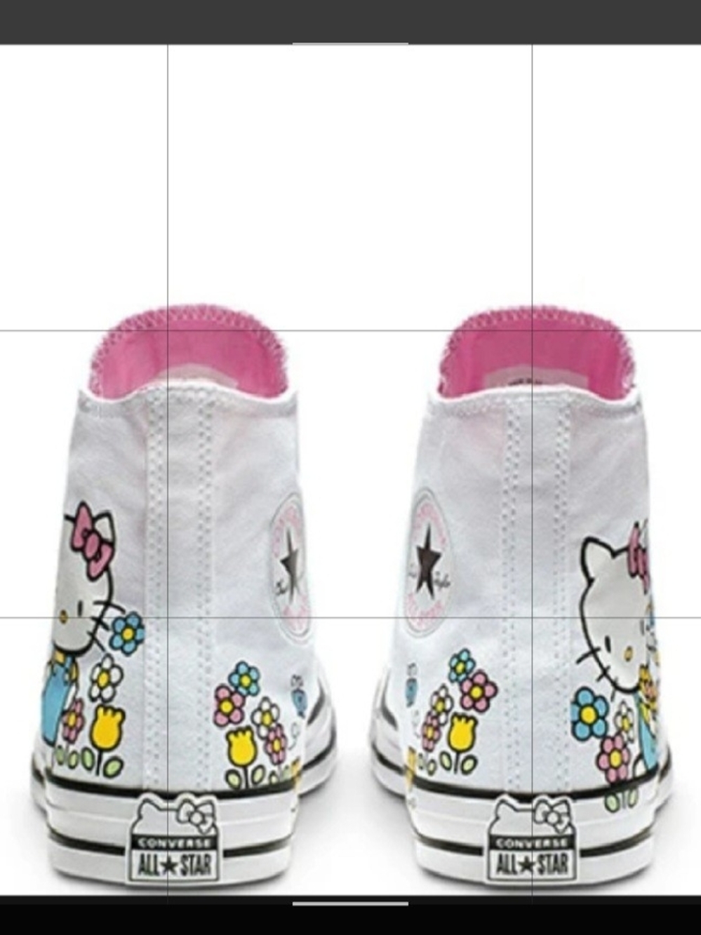 Converse Hello Kitty Chuck Taylor All Star 'Flowers' High Tops- Size 8.5Women - Picture 5 of 15